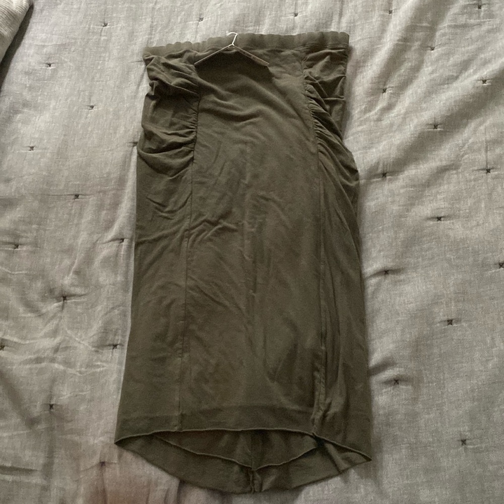 James Perse Khaki Midi Skirt